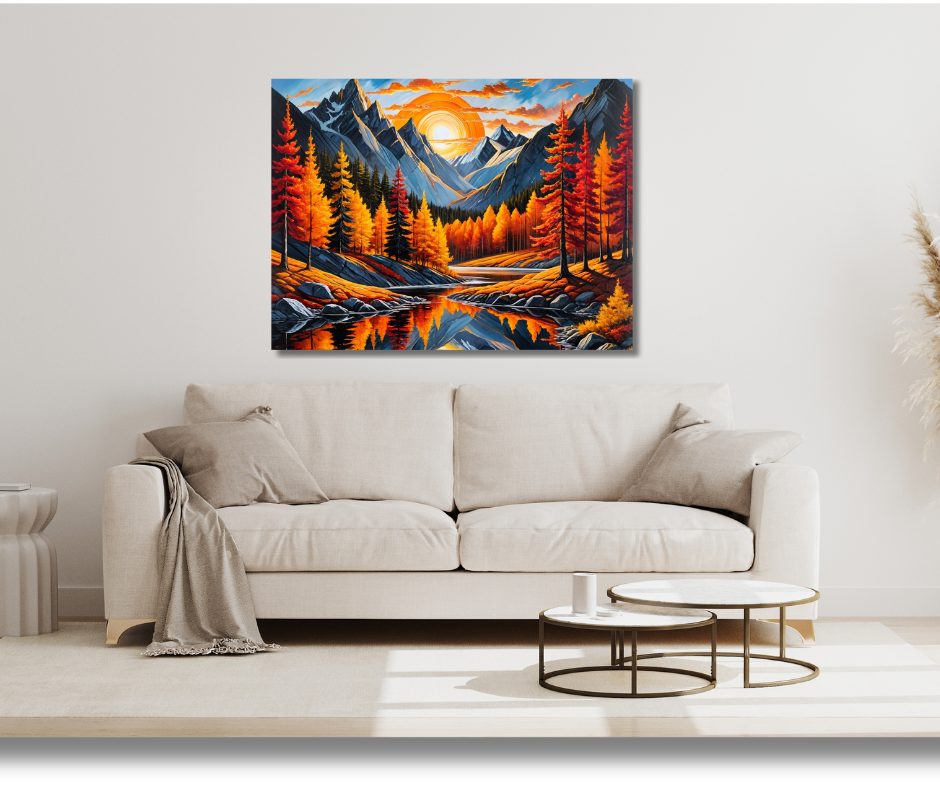 Canvas Wall Art Home Decor - Autumn Orange
