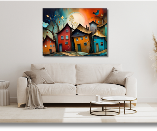 Canvas Wall Art Home Decor - Bent Houses