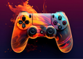 Canvas Wall Art Home Decor - Game Controller Abstract