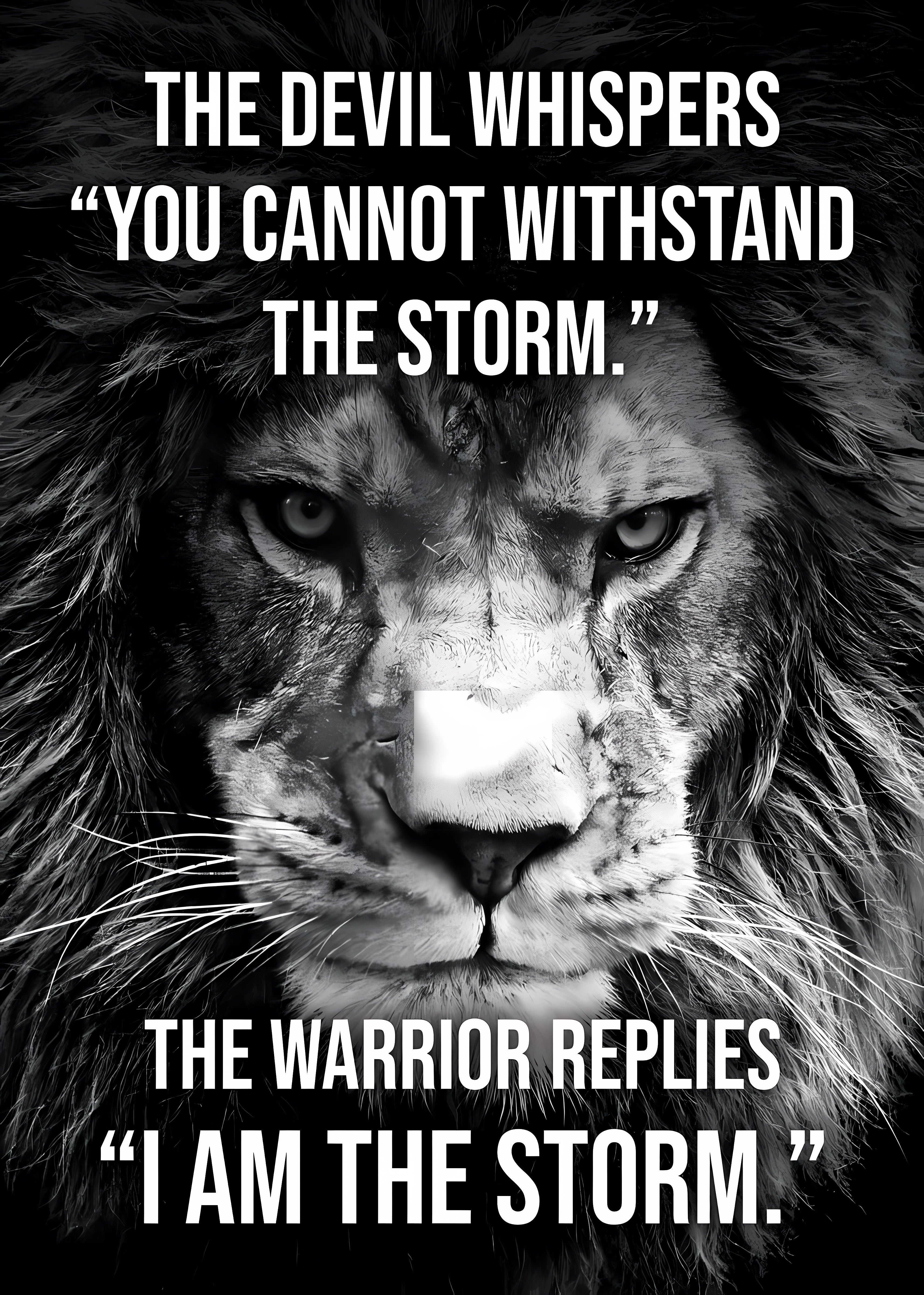 Motivational Canvas Wall Art - I Am The Storm