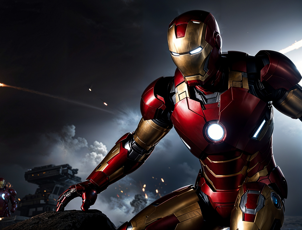 Canvas Wall Art Home Decor - Iron Man Rise