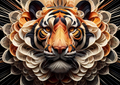 Canvas Wall Art Home Decor - Lotus Tiger