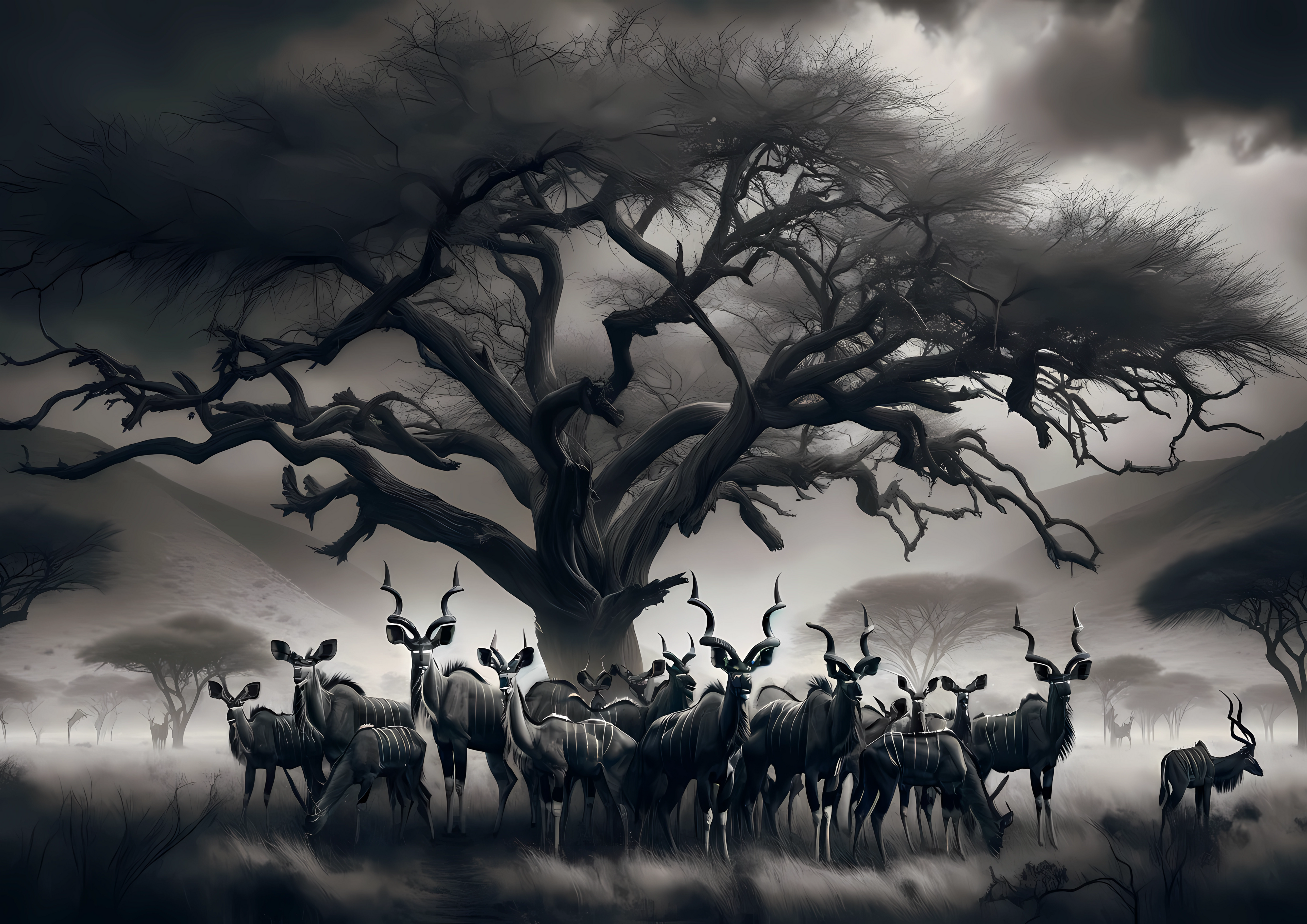 Canvas Wall Art Home Decor - Majestic Kudu