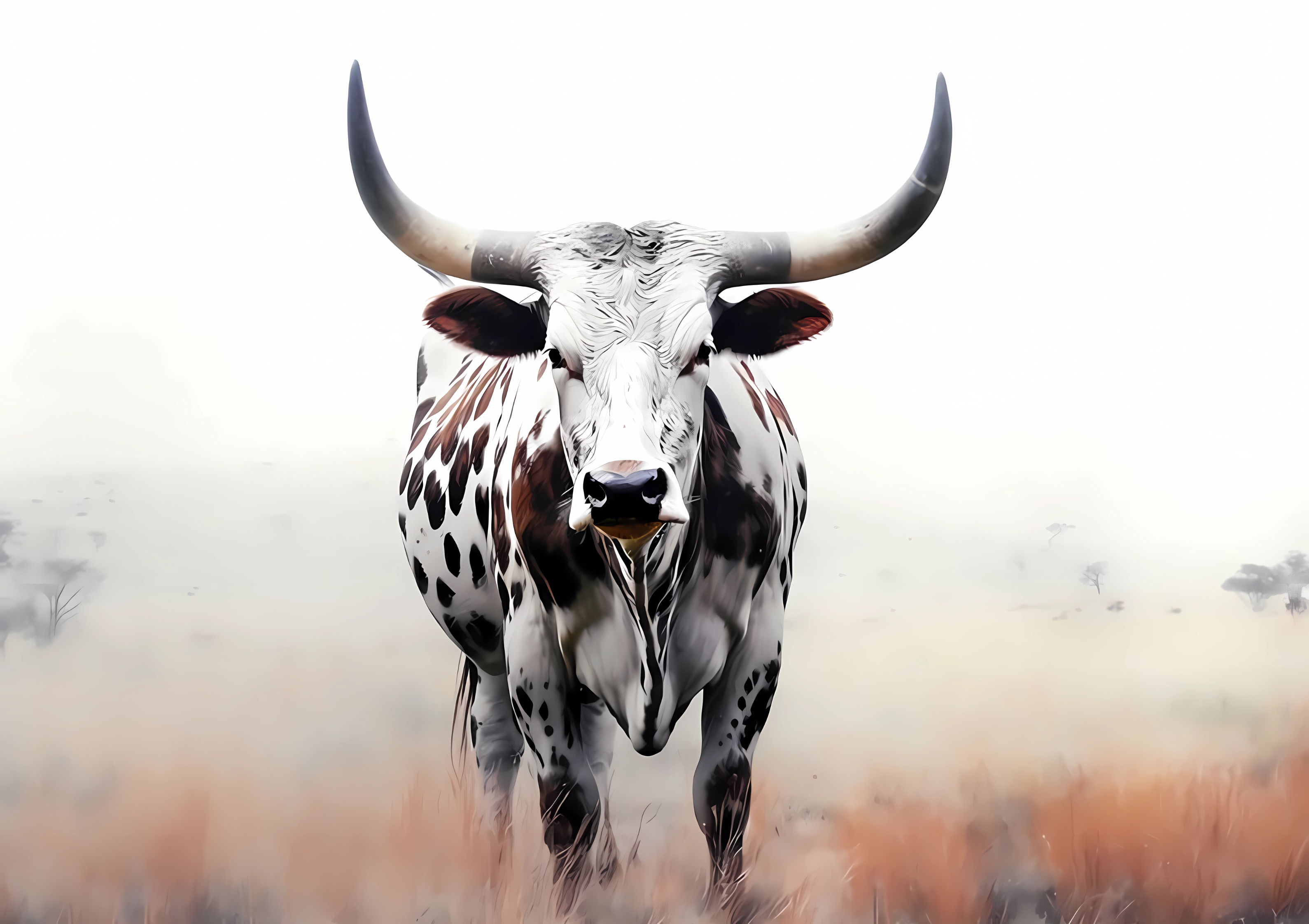Canvas Wall Art Home Decor - Nguni Cow Pasture