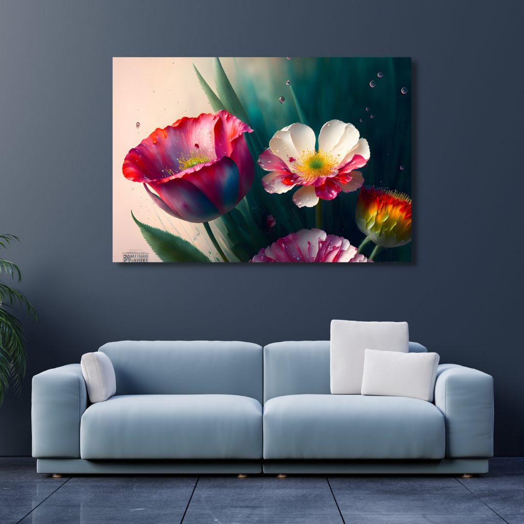 Canvas Wall Art Home Decor - Poppies