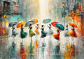 Canvas Wall Art Home Decor - Rain Laughter