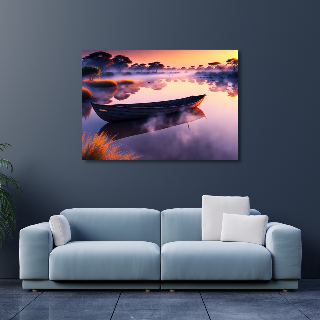 Canvas Wall Art Home Decor - River Boat