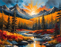 Canvas Wall Art Home Decor - Sunrise River