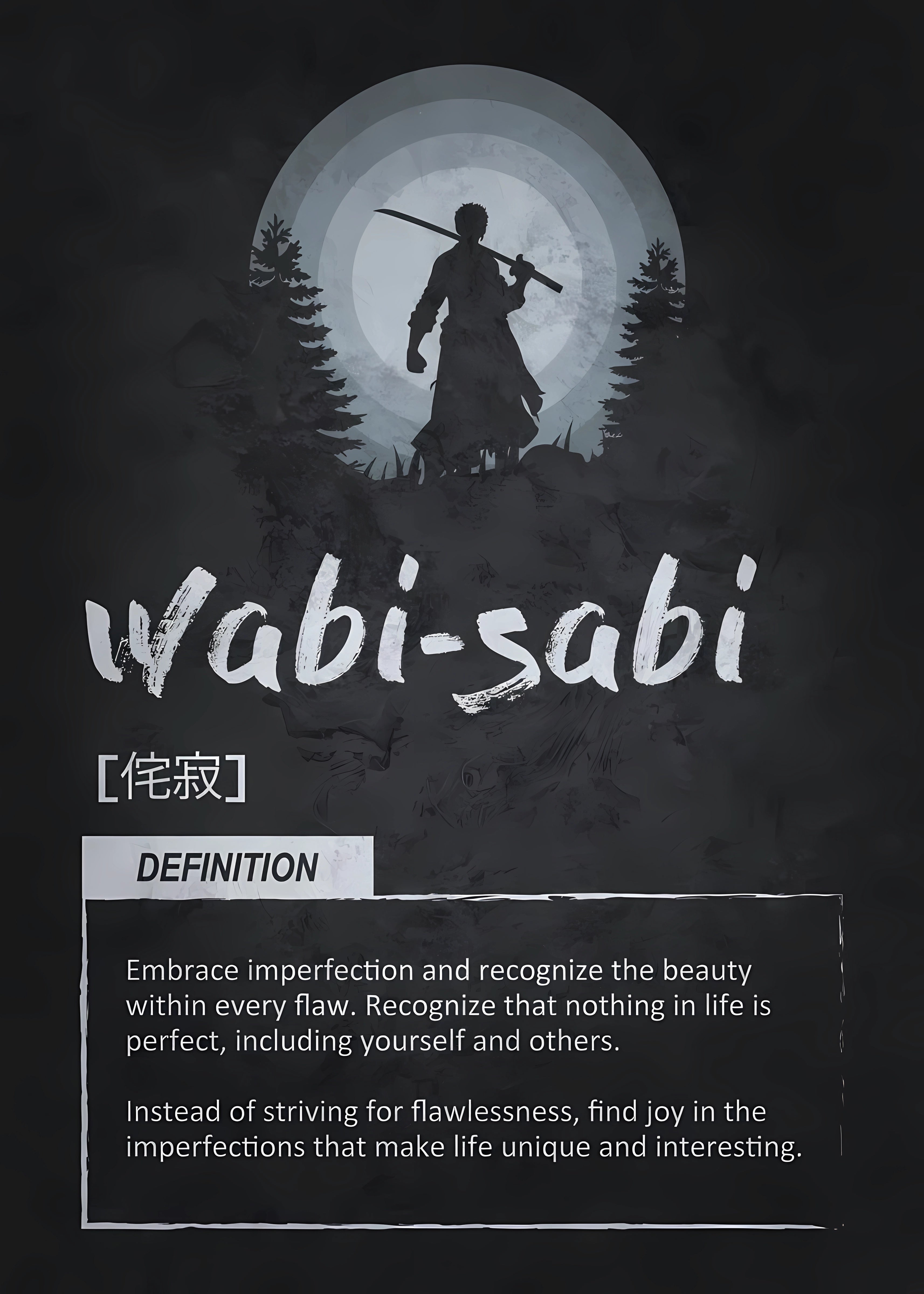 Motivational Canvas Wall Art - Wabi Sabi