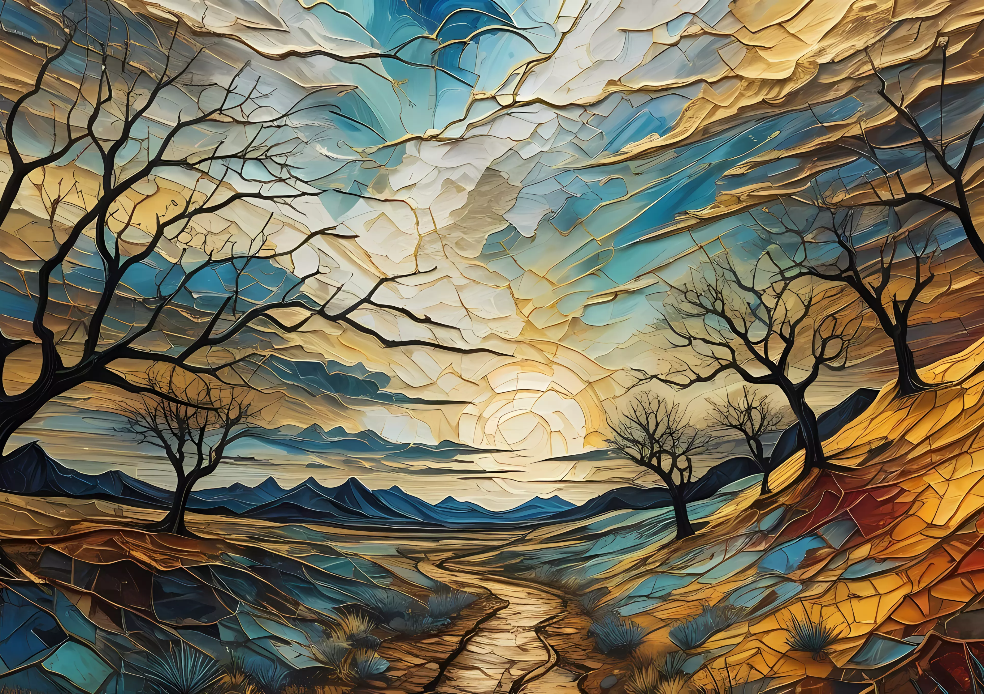 Canvas Wall Art Home Decor - Winding Path