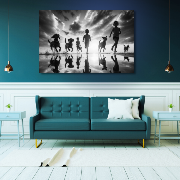 Beach Run Colour (black& white)